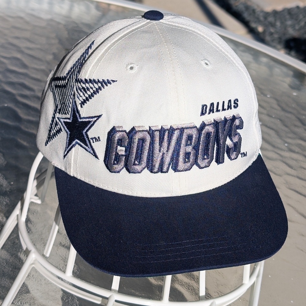 Vintage Dallas Cowboys Hat Cap SnapBack Sports Specialties Laser Shadow EUC